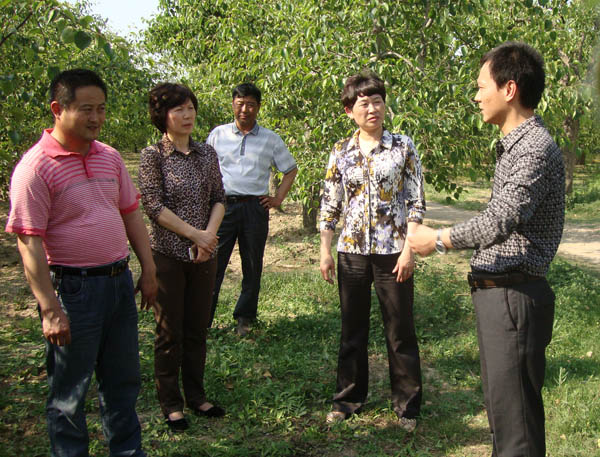 李文艳,砀山县民政局局长周素梅一行来到砀山县李庄镇重灾区察看灾情