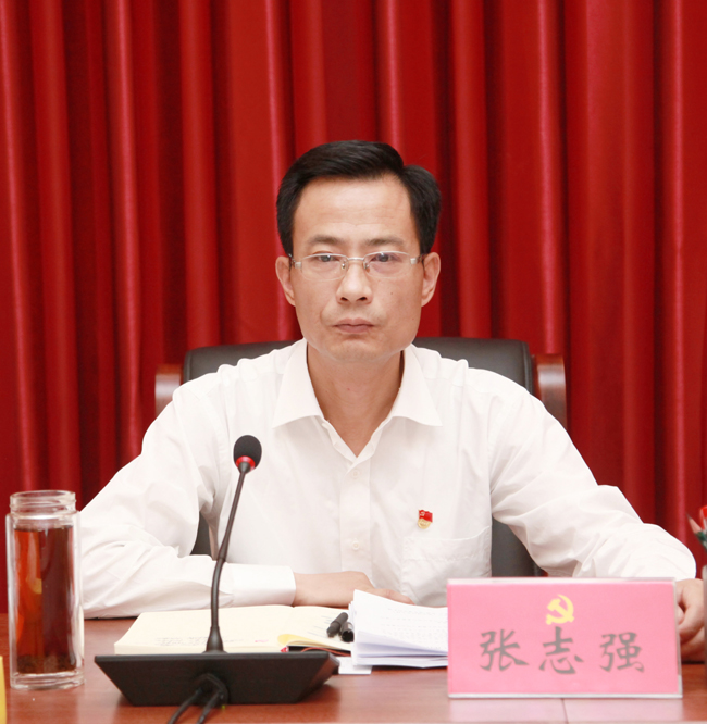 张志强参加大庄代表团和县直代表团讨论